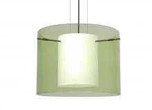 Besa Lighting 1KG-L00707-BR - Besa Pendant Pahu 16 Bronze Transparent Olive/Opal 1x150W Medium Base A21