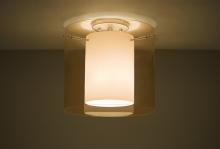 Besa Lighting 1KM-G18407-LED-SN - Besa Ceiling Pahu 12 Satin Nickel Transparent Armagnac/Opal 1x11W LED