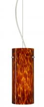 Besa Lighting 1KX-412318-SN - Besa Stilo 10 Cable Pendant Amber Cloud Satin Nickel 1x100W Medium Base