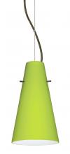 Besa Lighting 1KX-412435-BR - Besa Cierro Cable Pendant Chartreuse Bronze 1x100W Medium Base