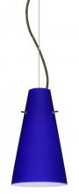 Besa Lighting 1KX-4124CM-BR - Besa Cierro Cable Pendant Cobalt Blue Matte Bronze 1x100W Medium Base