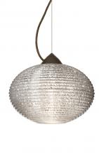 Besa Lighting 1KX-4913GL-BR - Besa Pape 12 Pendant 1Kx Glitter Bronze 1x75W Medium Base