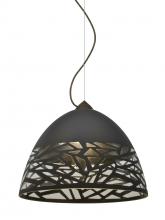 Besa Lighting 1KX-KIEVBK-BR - Besa Kiev Pendant, Black, Bronze Finish, 1x60W Medium Base