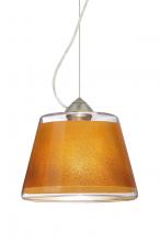 Besa Lighting 1KX-PIC9GD-LED-SN - Besa Pica 9 Pendant 1Kx Gold Sand Satin Nickel 1x9W LED