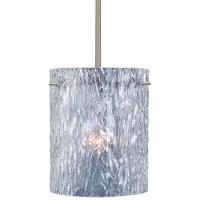 Besa Lighting 1TT-400600-SN - Besa Stem Pendant Tamburo 8 Satin Nickel Clear Stone 1x100W Medium Base