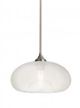 Besa Lighting 1TT-BANAFR-SN - Besa Stem Pendant Bana Satin Nickel Frost 1x60W Medium Base