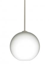 Besa Lighting 1TT-COCO1007-LED-SN - Besa Coco 10 Stem Pendant, Opal Matte, Satin Nickel Finish, 1x9W LED