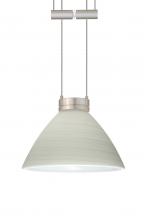 Besa Lighting 1XA-1743KR-SN - Besa Pendant Domi Satin Nickel Chalk 1x50W Halogen