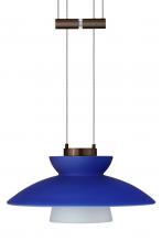 Besa Lighting 1XA-271823-BR - Besa Pendant Trilo 7 Bronze Blue Matte 1x50W Halogen