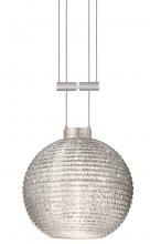 Besa Lighting 1XA-4615GL-SN - Besa Pendant Kristall 6 Satin Nickel Glitter 1x35W Halogen