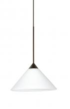 Besa Lighting 1XC-117607-BR - Besa Pendant Kona Bronze White 1x50W Halogen