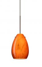 Besa Lighting 1XC-1713HB-LED-BR - Besa Pendant Pera 6 Bronze Habanero 1x5W LED