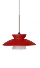 Besa Lighting 1XC-271831-BR - Besa Pendant Trilo 7 Bronze Red Matte 1x50W Halogen