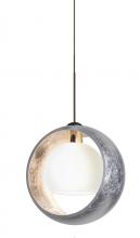 Besa Lighting 1XC-4293SS-LED-BR - Besa Pendant Pogo Bronze Silver/Inner Silver 1x5W LED