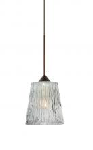 Besa Lighting 1XC-512500-LED-BR - Besa Pendant Nico 4 Bronze Clear Stone 1x5W LED