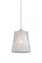 Besa Lighting 1XC-5125GL-LED-SN - Besa Pendant Nico 4 Satin Nickel Stone Glitter 1x5W LED