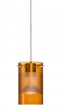 Besa Lighting 1XC-6524EG-LED-SN - Besa Pendant Scope Satin Nickel Armagnac/Frost 1x5W LED Mr16