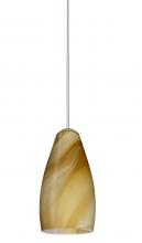 Besa Lighting 1XC-7198HN-LED-SN - Besa Pendant Karli Satin Nickel Honey 1x5W LED