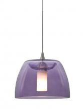 Besa Lighting 1XC-SPURPL-SN - Besa Spur Cord Pendant, Plum, Satin Nickel Finish, 1x35W Halogen