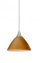 Besa Lighting 1XT-1743OK-LED-SN - Besa Pendant Domi Satin Nickel Oak 1x6W LED