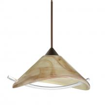 Besa Lighting 1XT-181305-LED-BR - Besa Pendant Hoppi Bronze Mocha/Clear 1x3W LED