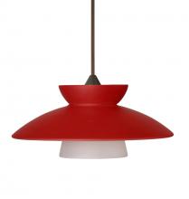 Besa Lighting 1XT-271831-LED-BR - Besa Pendant Trilo 7 Bronze Red Matte 1x5W LED