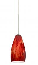 Besa Lighting 1XT-719841-LED-SN - Besa Pendant Karli Satin Nickel Garnet 1x5W LED