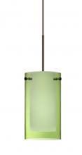 Besa Lighting 1XT-L44007-LED-BR - Besa Pendant Pahu 4 Bronze Transparent Olive/Opal 1x5W LED