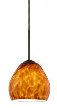 Besa Lighting 1BT-412218-LED-BR - Besa Bolla LED Pendant Amber Cloud Bronze 1x9W LED