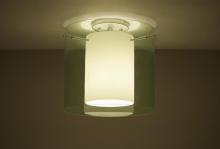 Besa Lighting 1KM-L18407-LED-SN - Besa Ceiling Pahu 12 Satin Nickel Transparent Olive/Opal 1x11W LED