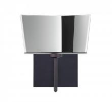 Besa Lighting 1SW-6773MR-LED-BR-SQ - Besa Groove Wall With SQ Canopy 1SW Mirror-Frost Bronze 1x5W LED
