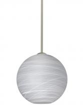 Besa Lighting 1TT-COCO1060-SN - Besa Coco 10 Stem Pendant, Cocoon, Satin Nickel Finish, 1x60W Medium Base