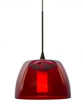 Besa Lighting 1XC-SPURRD-LED-BR - Besa Spur Cord Pendant, Red, Bronze Finish, 1x3W LED