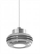 Besa Lighting 1XT-FLOW00-SLBK-LED-SN - Besa, Flower Cord Pendant, Silver/Black, Satin Nickel Finish, 1x6W LED