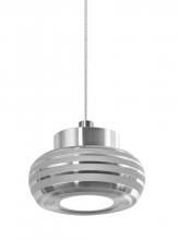 Besa Lighting 1XT-FLOW00-SLSL-LED-SN - Besa, Flower Cord Pendant, Silver/Silver, Satin Nickel Finish, 1x6W LED