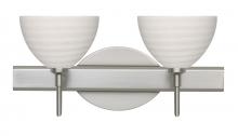 Besa Lighting 2SW-4679KR-SN - Besa Wall Brella Satin Nickel Chalk 2x40W G9