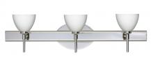 Besa Lighting 3SW-185807-CR - Besa Divi Wall 3SW Opal Matte Chrome 3x40W G9