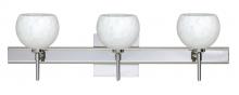 Besa Lighting 3SW-565819-CR-SQ - Besa Wall With SQ Canopy Palla 5 Chrome Carrera 3x40W G9