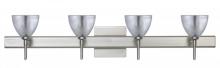 Besa Lighting 4SW-1758SF-SN-SQ - Besa Divi Wall With SQ Canopy 4SW Silver Foil Satin Nickel 4x40W G9