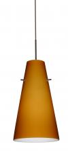 Besa Lighting J-412480-LED-BR - Besa Cierro LED Pendant For Multiport Canopy J Amber Matte Bronze 1x9W LED