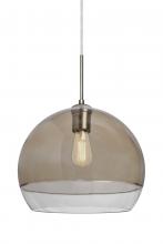 Besa Lighting J-ALLY12SM-EDIL-SN - Besa, Ally 12 Cord Pendant For Multiport Canopy, Smoke/Clear, Satin Nickel Finish, 1x