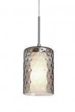 Besa Lighting J-ESASM-SN - Besa, Esa Cord Pendant For Multiport Canopy, Smoke, Satin Nickel Finish, 1x60W Medium