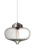 Besa Lighting J-MIRACL-SN - Besa Mira Pendant For Multiport Canopy Satin Nickel Clear 1x60W T10