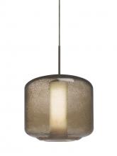 Besa Lighting J-NILES10SO-BR - Besa Niles 10 Pendant For Multiport Canopy, Smoke Bubble/Opal, Bronze Finish, 1x60W M