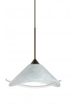 Besa Lighting RXP-181304-BR - Besa Pendant Hoppi Bronze Marble/Clear 1x50W Halogen