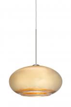 Besa Lighting RXP-2492GF-SN - Besa Pendant Brio 7 Satin Nickel Gold Foil 1x35W Halogen