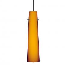 Besa Lighting RXP-567480-BK-277 - Besa Camino Pendant Black Amber Matte 1x50W Halogen, 277V