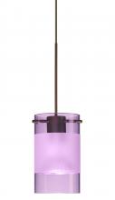 Besa Lighting RXP-6524EA-BR - Besa Pendant Scope Bronze Amethyst/Frost 1x50W Halogen Mr16