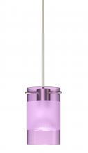 Besa Lighting RXP-6524EA-SN - Besa Pendant Scope Satin Nickel Amethyst/Frost 1x50W Halogen Mr16