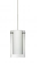 Besa Lighting RXP-C44007-SN - Besa Pendant Pahu 4 Satin Nickel Clear/Opal 1x35W Halogen